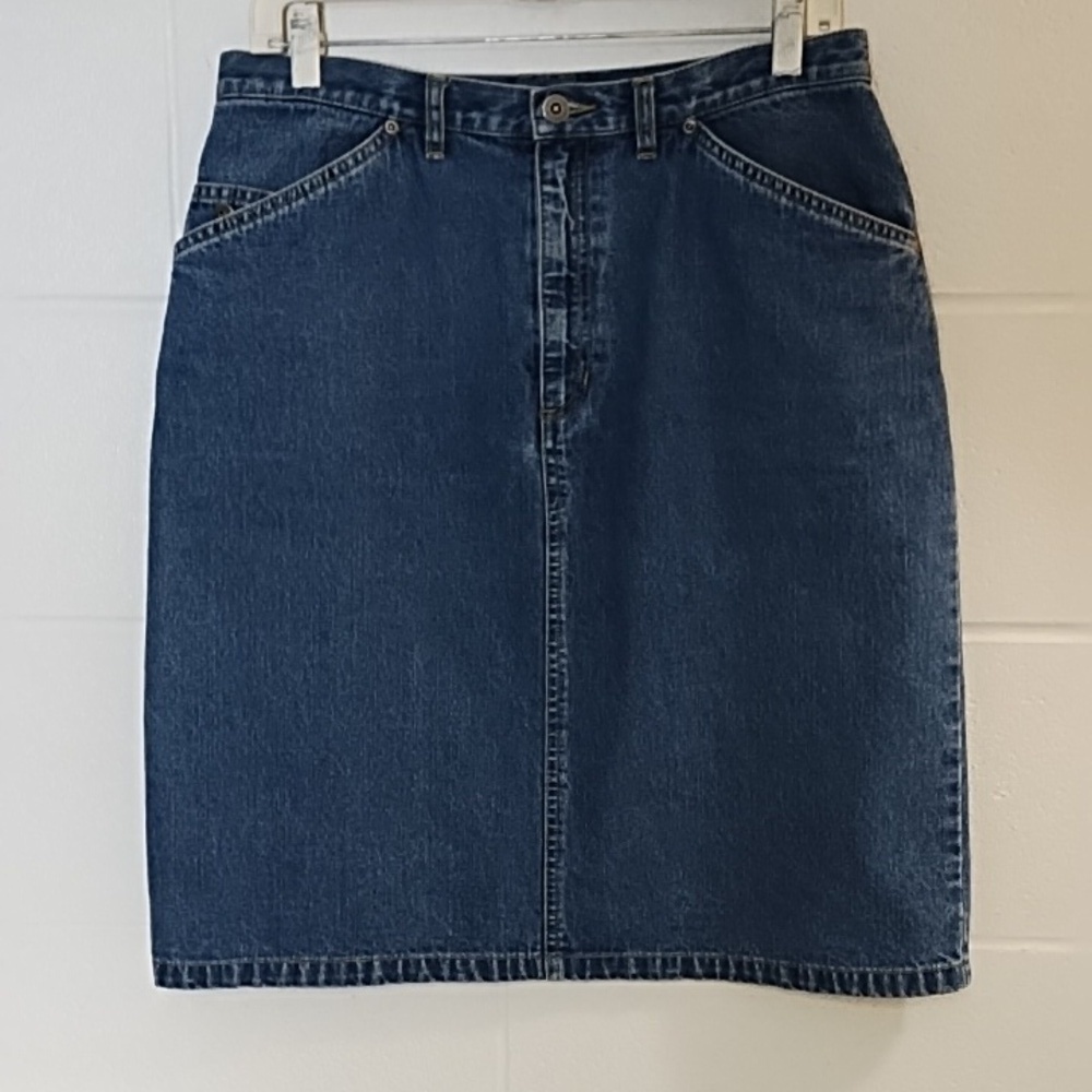 Liz Claiborne 10 Denim 5 pocket Classic Skirt - Picture 10 of 11